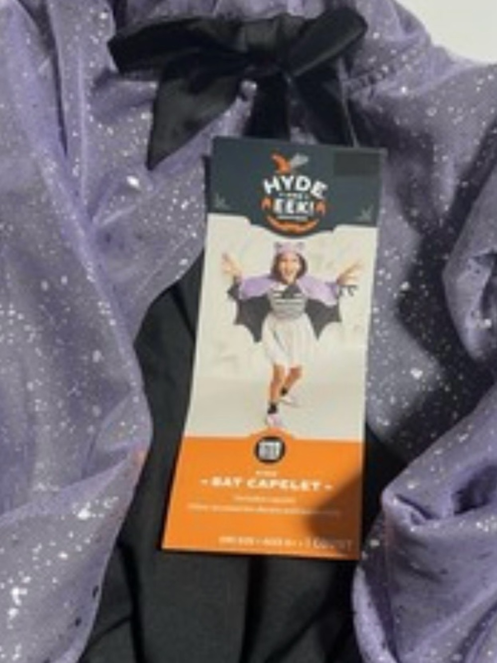 HYDE & EEK Purple Bat Capelet Kids Costume
